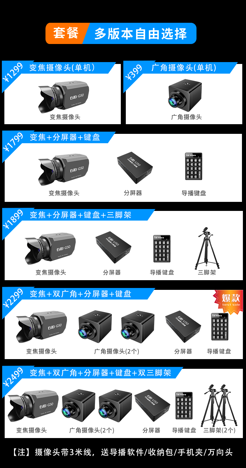 右拍G5体育赛事直播摄像头