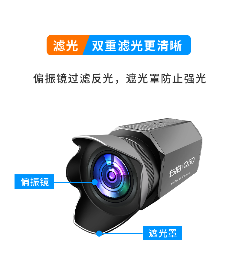 右拍Q50钓鱼直播摄像头