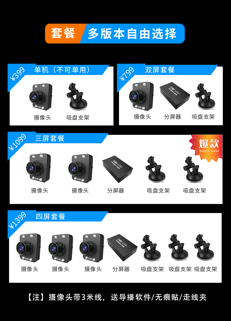 右拍C30车载直播摄像头